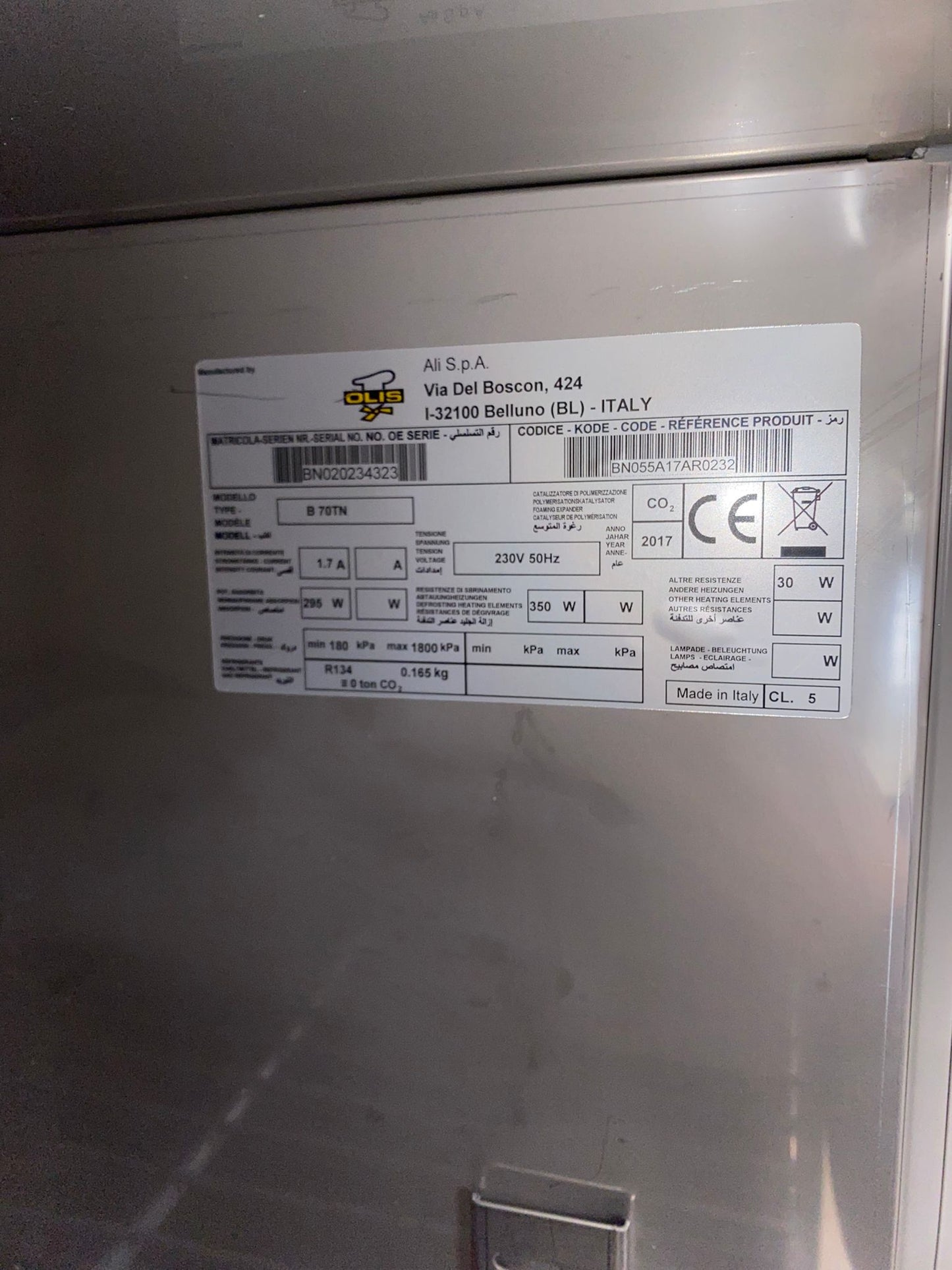 Enkeldeurs koelkast OLIS B70TN